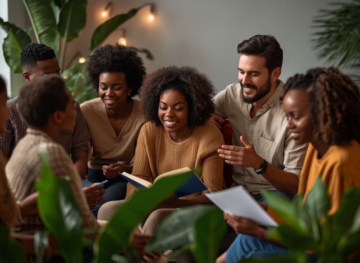 Abstract soft gradient waves in plum and cream tones